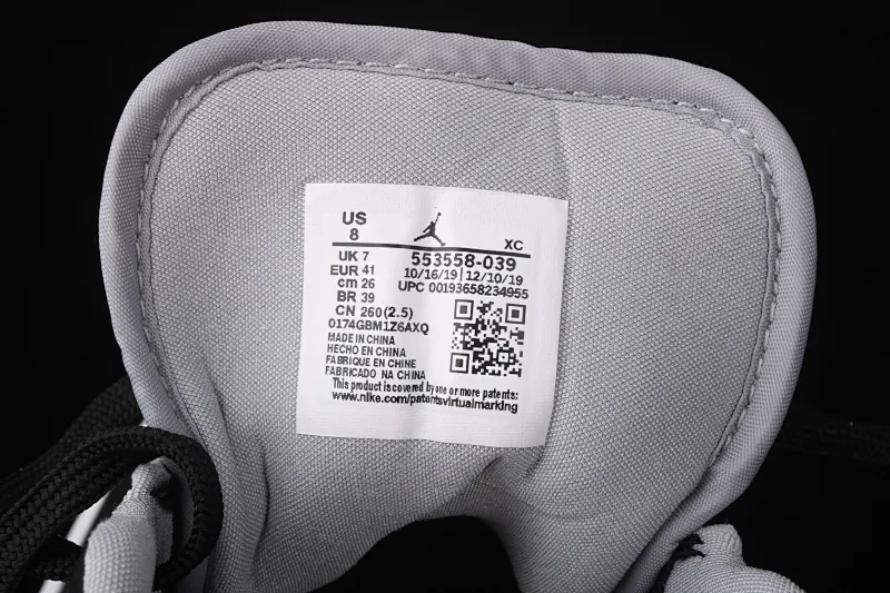 All categories Air Jordan Jordan series basketball shoes Air Jordan 1 Low Air Jordan 1 Low Shadow AJ1 Joe 1 cool gray low-top cultural and leisure sports sneakers 553558-039